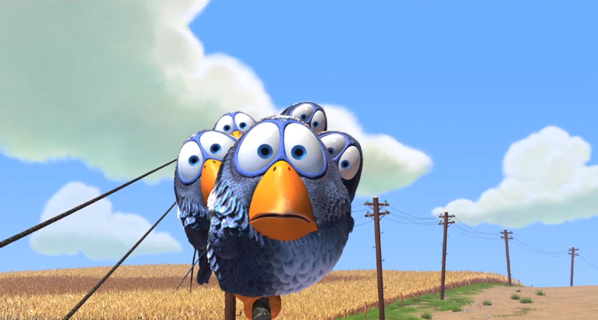 Disneypixar For The Birds Drôles Doiseaux Sur Une Ligne à Haute Tension Hd Court Métrage Short Film