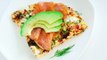 Goat Cheese Frittata with Smoked Salmon and Avocado