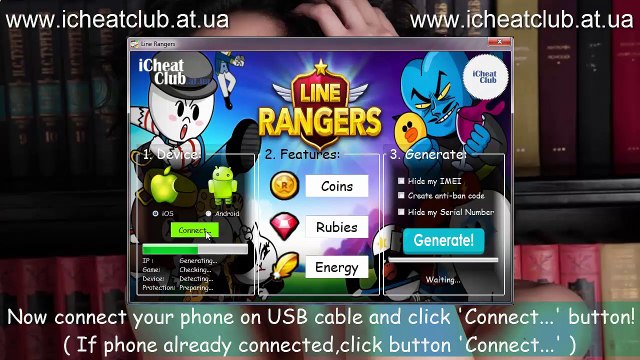 Ligne Rangers Générateur Ressources 2015 | Monnaies, Rubis, outil énergie Hack! Français