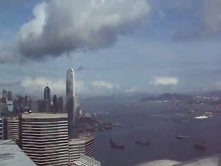 A380 Flight over Hong Kong Victoria Harbour