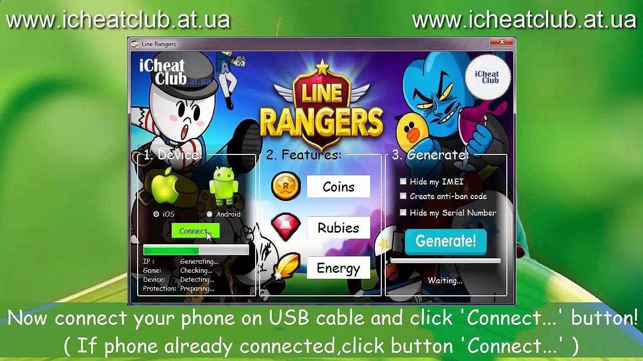 Ligne Rangers Générateur Ressources 2015 | Monnaies, Rubis, outil énergie Hack! Français