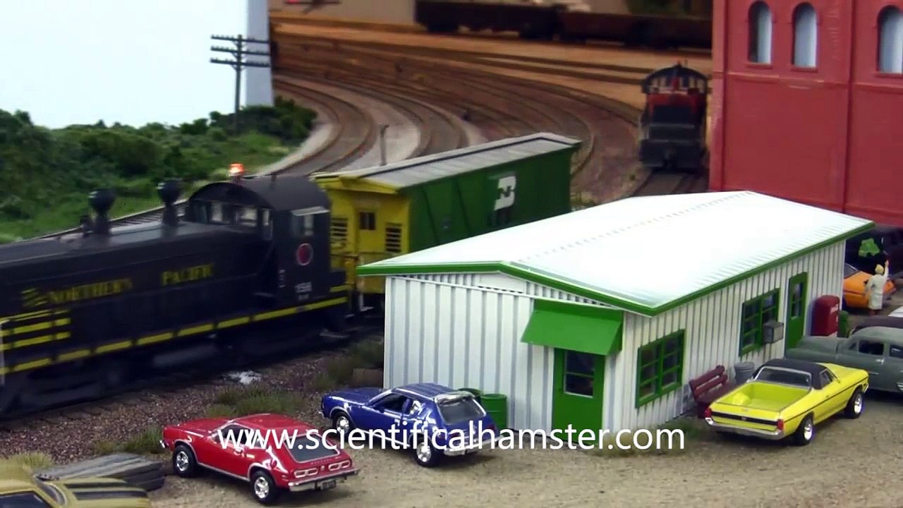BN HO Scale Layout Model Railroad Train Video - HD JAN 2011