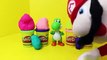 Super Mario Surprise Play Doh Eggs with Yoshi Princess Peach Donkey Kong Diddy Kong Fireba