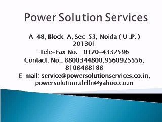 Power Solution Services PPT
