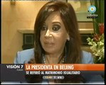 Visión Siete: La presidenta, sobre el matrimonio igualitario