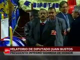 Presidenta hace guardia de honor a Juan Bustos