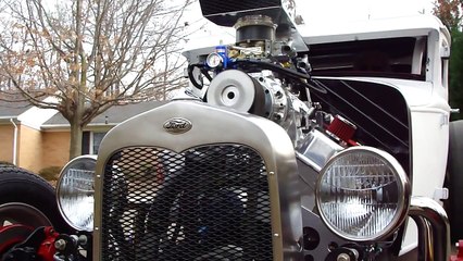 1000+ HORSEPOWER Blown 31 Ford "COUPEZILLA" HOT RAT ROD * 8.71 Blower PRO STREET COUPE video # 3