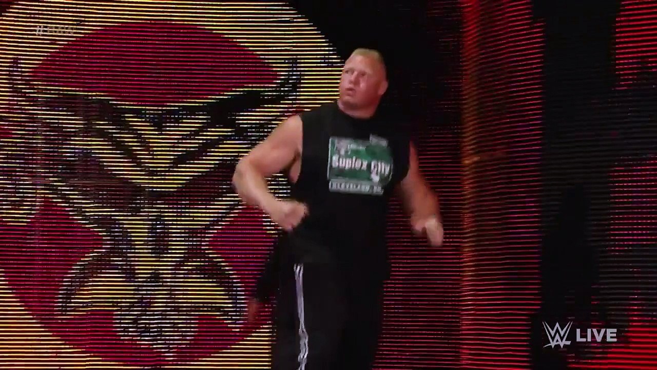 Brock Lesnar is revealed as Seth Rollins' next challenger Raw, June 15, 2015