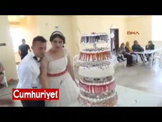 Damadı hastanelik eden gerdek dayağı kamerada