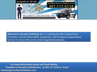 Traffic Control in DC - Security Unlimited Inc