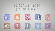 After Effects Project Files - Social Icons Stop Motion Kit - VideoHive 8870694