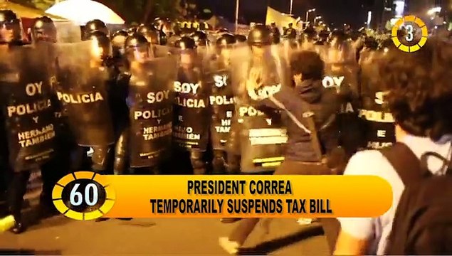 In 60 Seconds: Opposition protests to continue in Ecuador