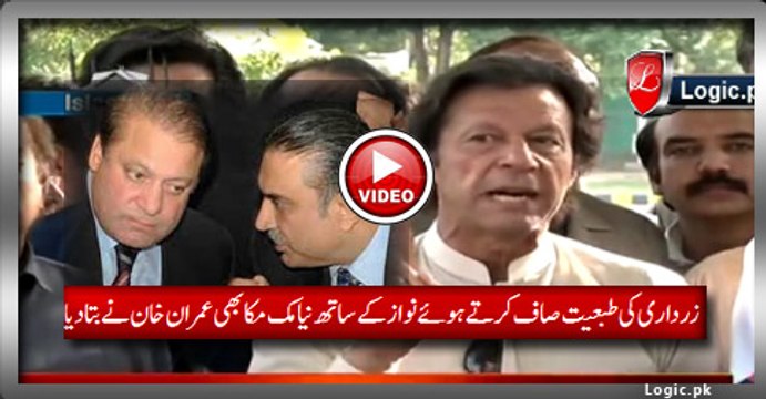 زرداری کی طبعیت صاف کرتے ہوئے نواز کے ساتھ نیا مک مکا بھی عمران خان نے بتا دیا