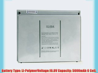 Sloda New Laptop Battery for Apple A1175 A1150 A1211 A1226 A1260 MacBook Pro 15 Aluminum Body