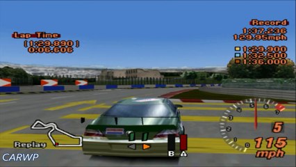 Gran Turismo 2 60 FPS S-6 Peugeot 406 Sedan 319 cv @ Rome Circuit Full Course