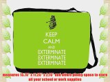 Rikki KnightTM Keep Calm and Exterminate SM Lime Green Color Messenger Bag - Shoulder Bag -