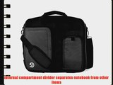 VanGoddy Pindar Sling JET DARK BLACK Pro Deluxe Shoulder Messenger Carrying Bag for Apple MacBook