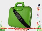 Lime Green Cady Cube Ultra Durable 12 inch Tactical Hard Messenger bag for your Acer Aspire