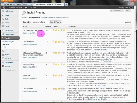 EU Cookie Law Compliance Wordpress Plugin Installation Instructions