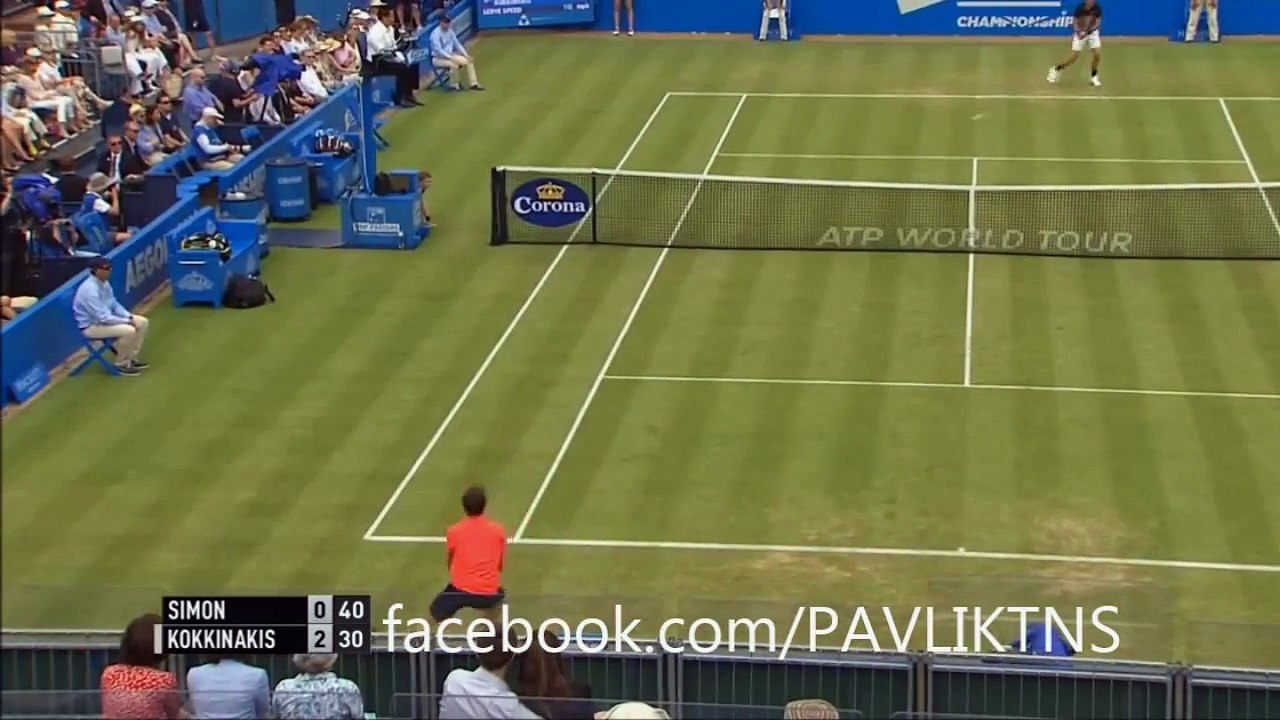 Gilles Simon vs Thanasi Kokkinakis Highlights ᴴᴰ Queen's Club 2015