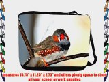 Rikki KnightTM Zebra Finch Bird Messenger Bag - Shoulder Bag - School Bag for School or Work