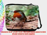 Rikki KnightTM Robin Red Breast on Wood Messenger Bag - Shoulder Bag - School Bag for School