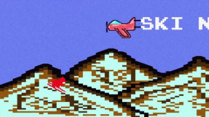 Go Pro : une descente de ski en 8-Bit