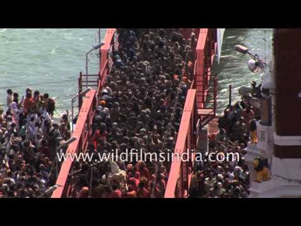 Naga Sadhus arrive to take holy dip - Kumbh Mela, Haridwar