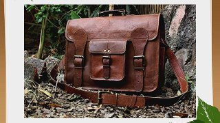 Hlc Leather Messenger Bag Brief Case Bag Genuine Leather Bag