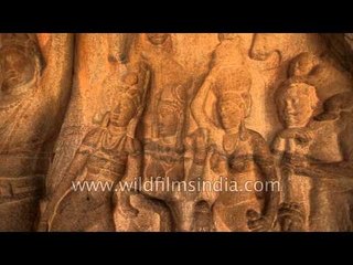 Monolithic rock sculptures from Pallava dynasty in Mahabalipuram