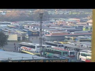 Aerial view of Bangalore traffic, Karnataka