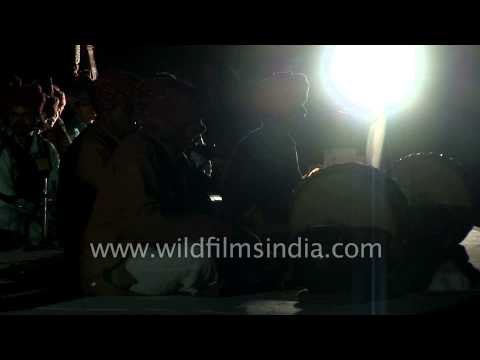 Gujarati folk music being presented at Rann Utsav