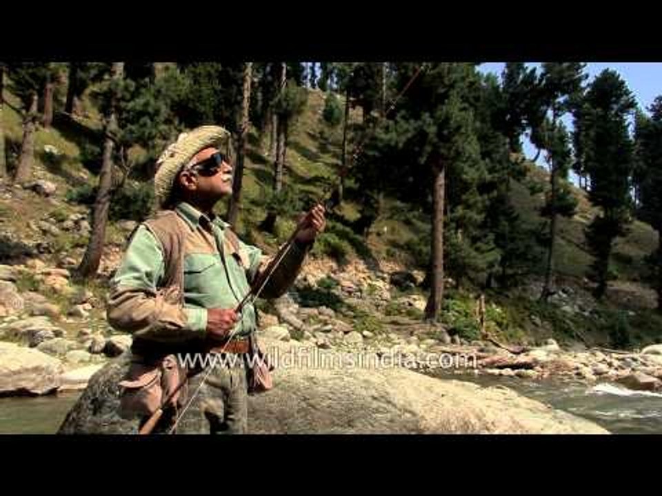 A trout fisherman goes for an angling expedition in Kashmir