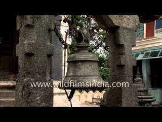 Devotees offer prayers at the Swayambhunath temple