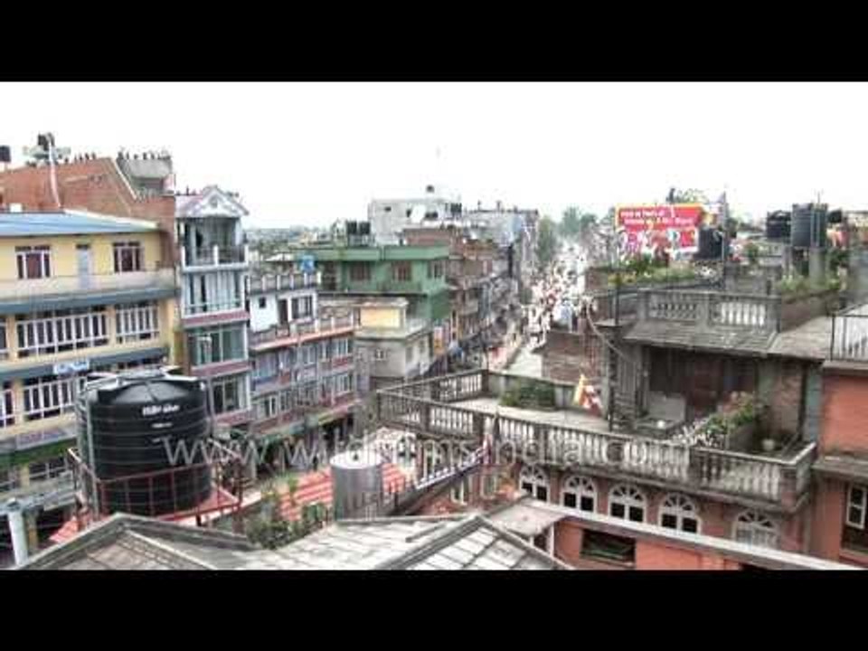 Top view of Boudha town  - Kathmandu, Nepal