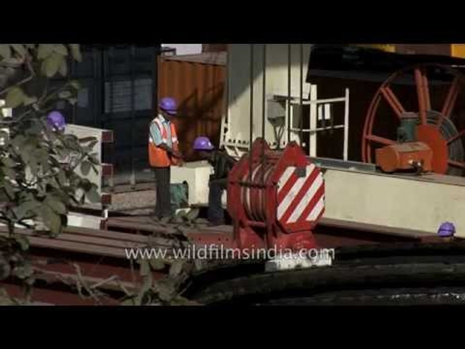 Delhi Metro construction : semi archival footage