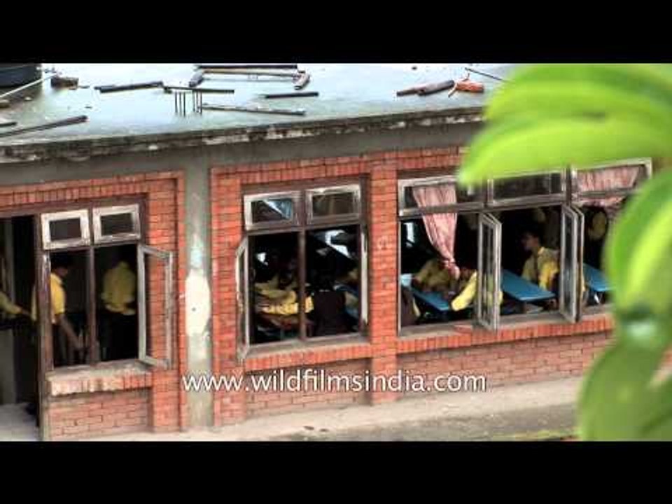 Break time at a school in Kathmandu city, Nepal
