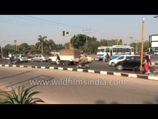 Busy traffic in Chandigarh city - India
