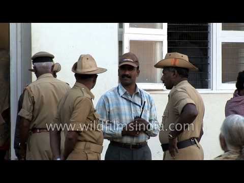 Cops wear cowboy hats : Bahubali hill-top in South India