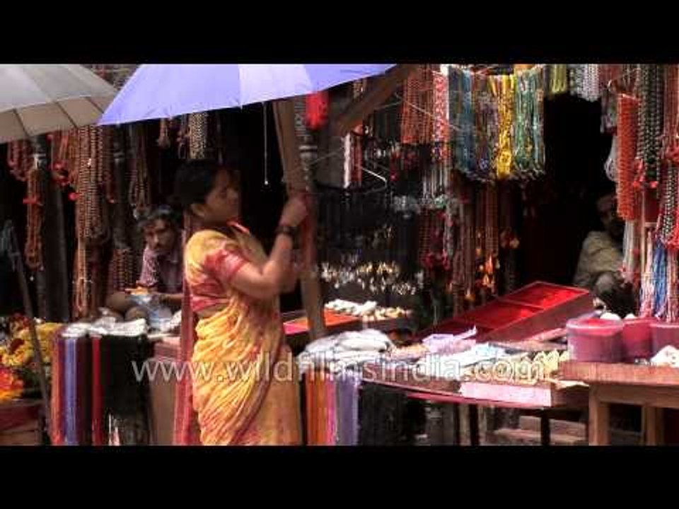 Brass and metal items displayed for sale - Pashupatinath temple, Kathmandu