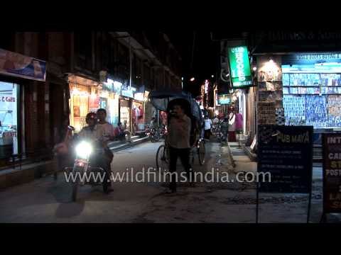 Thamel town - The tourist district of Kathmandu, Nepal