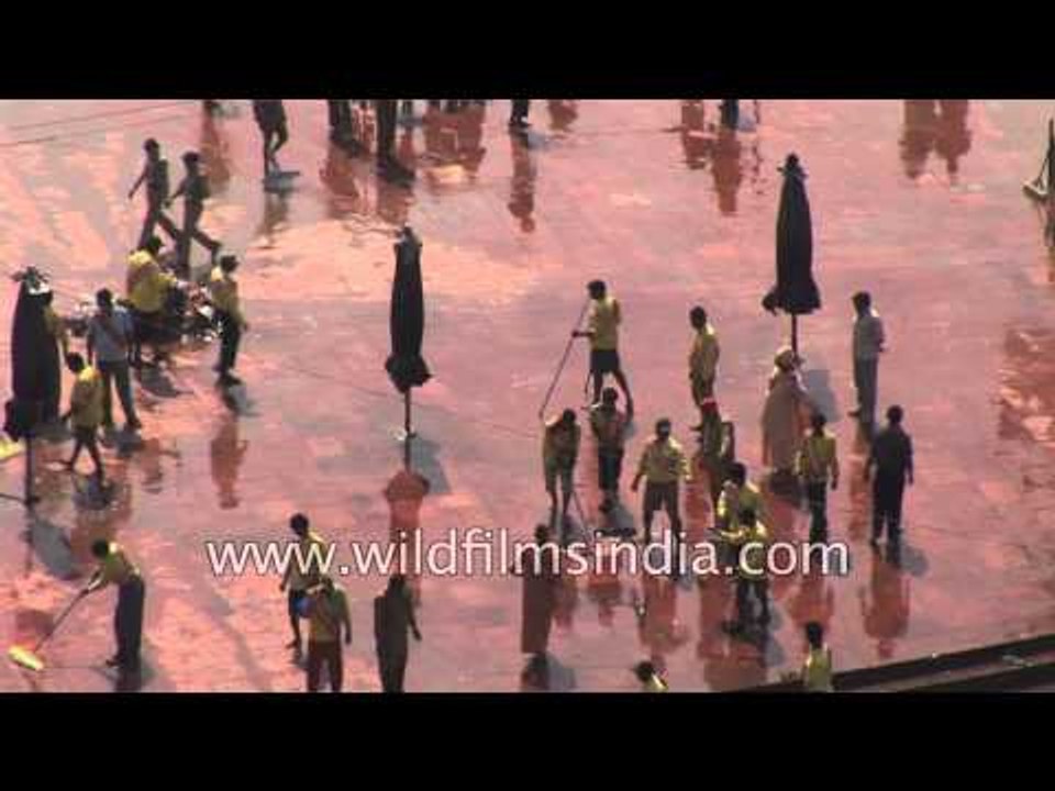 Workers clean ghats of river Ganges in Haridwar: Preparations for Kumbh Mela