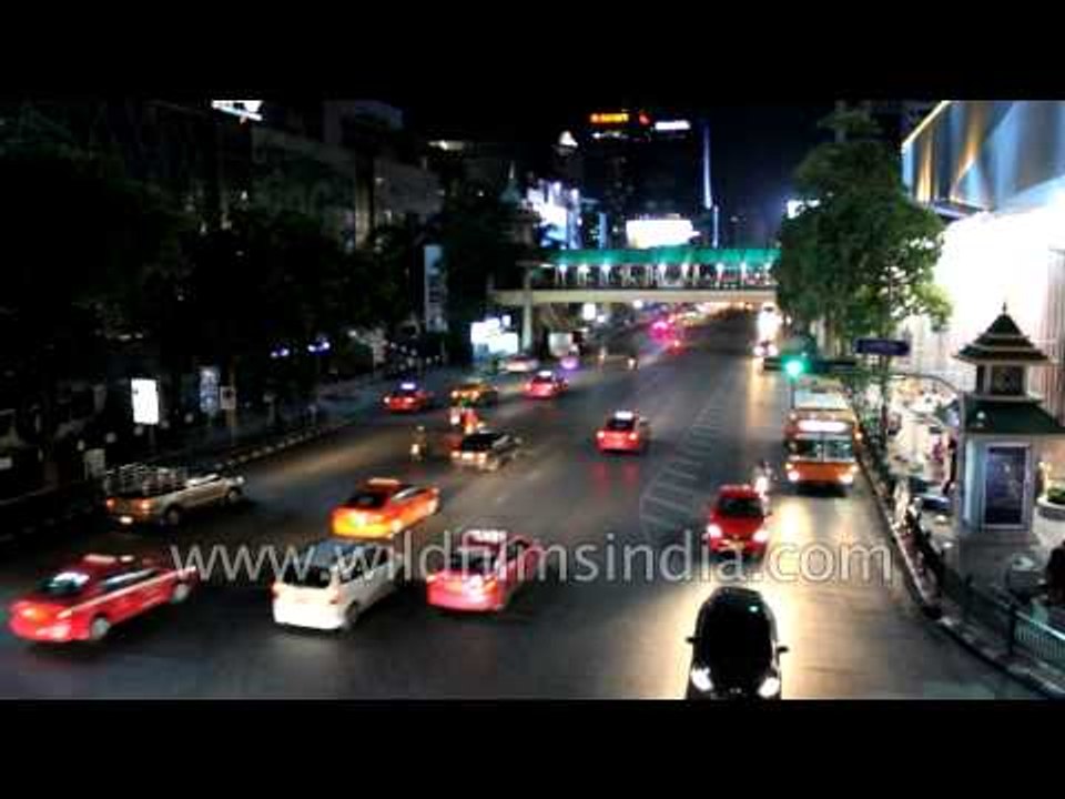 Bangkok traffic night shot