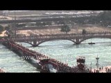 Kanwarias take holy dip at the river Ganges, Haridwar - Uttarakhand