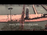 Pilgrims rush for 'Shahi Snan' during Kumbh Mela in Haridwar