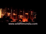 Shopping Malls & Apartments Decorated With Lights During Diwali - Gurgaon | India