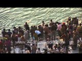 Pilgrims Take Holy Dip In Ganges - Kumbh Mela, Haridwar | India