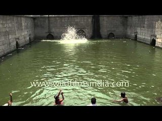 Young Boys Swimming At The Nizamuddin Baoli - Delhi | India