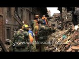 Earthquake damage in the ancient city of Bhaktapur - Kathmandu