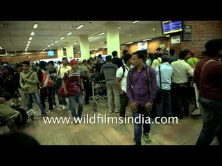 Huge rush at the Tribhuvan International airport - Kathmandu, Nepal